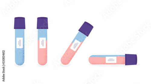 Glass tube test with blood
