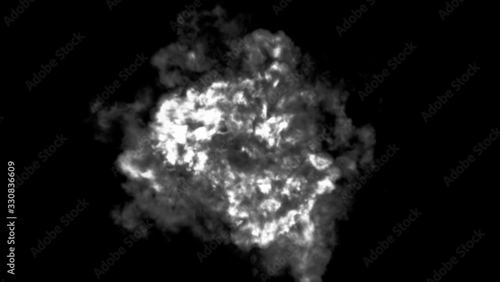 Nuclear explosion upper view, Luma Matte attached Nuclear explosion upper view, Luma Matte attached