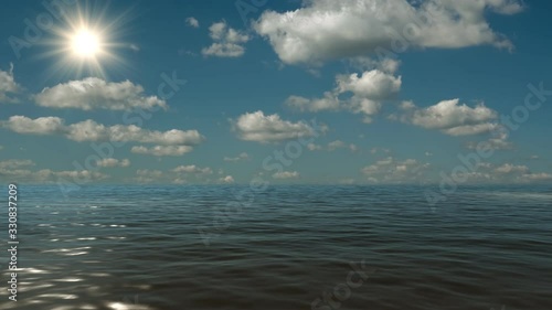 Landscape timelapse summer sun and clouds. Stocking background texture