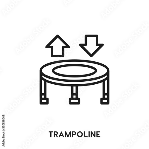 trampoline vector line icon. Simple element illustration. trampoline icon for your design. Can be used for web and mobile.