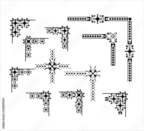 Decorative corner and frame element