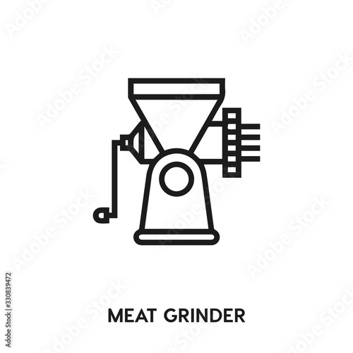 meat grinder vector line icon. Simple element illustration. meat grinder icon for your design. Can be used for web and mobile.