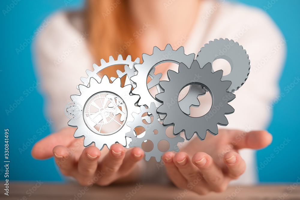 Gear With Success Concept digital. Gear With Success Concept digital.