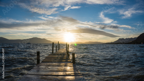 sunset on the lake