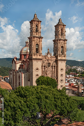 Santa Prisca Church, Taxco, Mexico. Historic church in the picturesque colonial town called Taxco