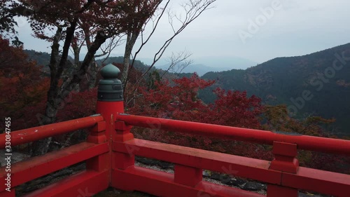 京都 紅葉の鞍馬寺と秋景色