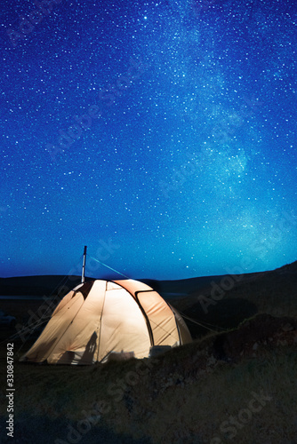 The Milkyway aboe our tent at Unst.