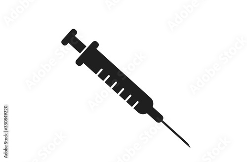 syringe icon. medical design element, vaccine and injection symbol