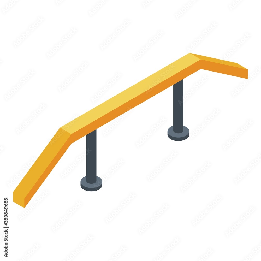 Kid balance bar icon. Isometric of kid balance bar vector icon for web design isolated on white background Kid balance bar icon. Isometric of kid balance bar vector icon for web design isolated on white background
