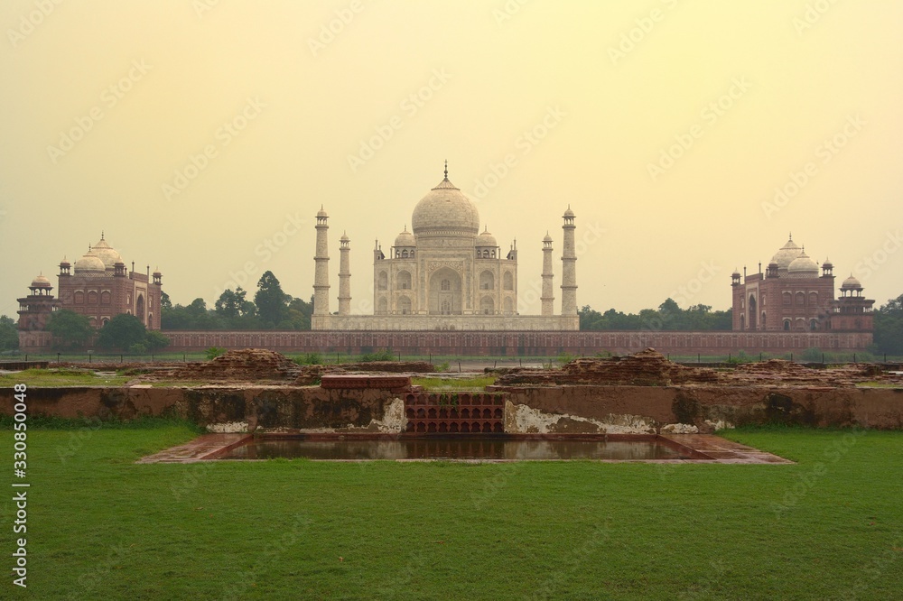 View of Taj Mahal from Mehtab Bagh - Agra, India