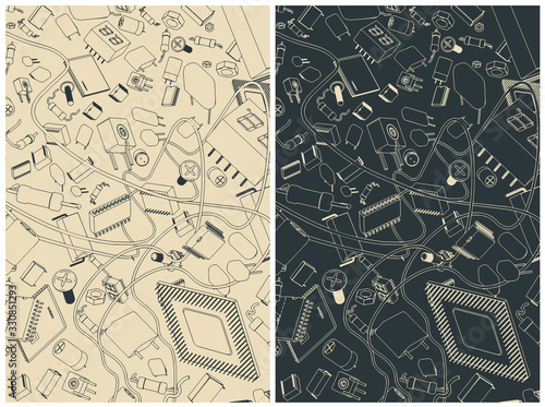 Electronic components illustrations