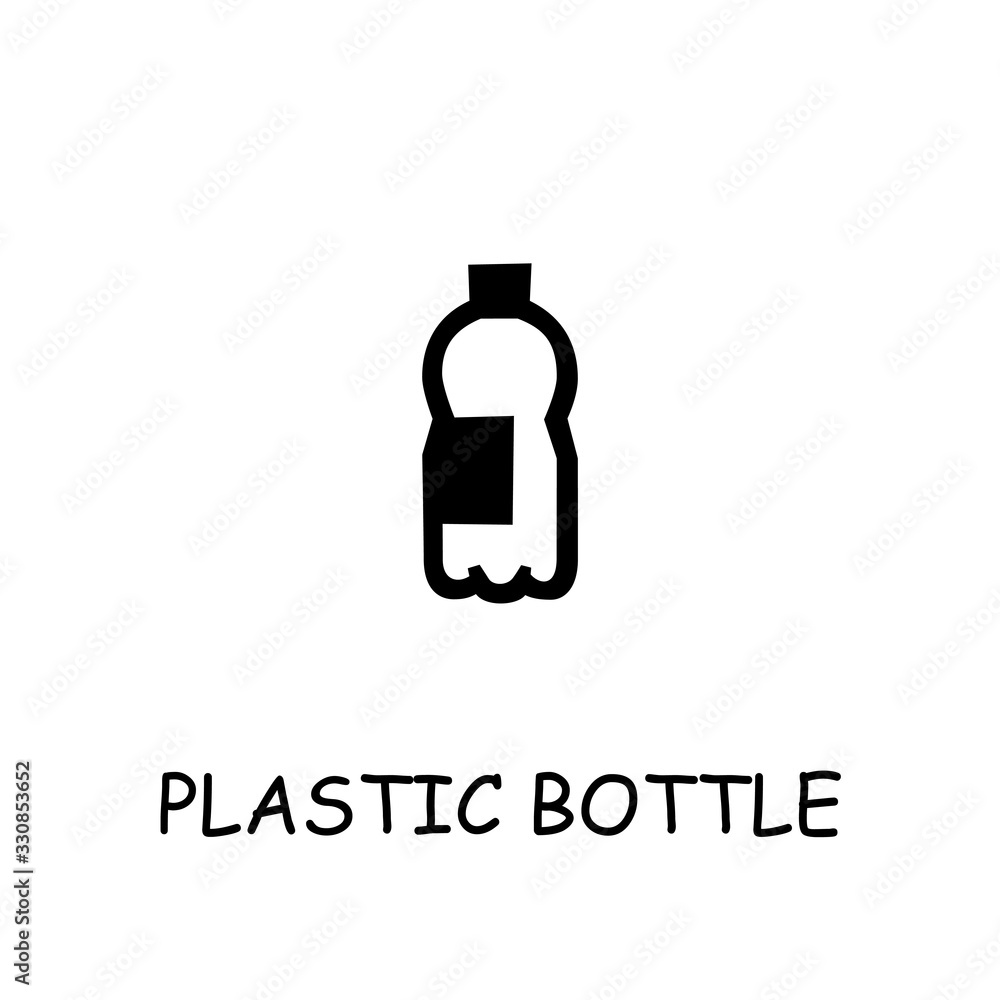Plastic bottle flat vector icon Plastic bottle flat vector icon