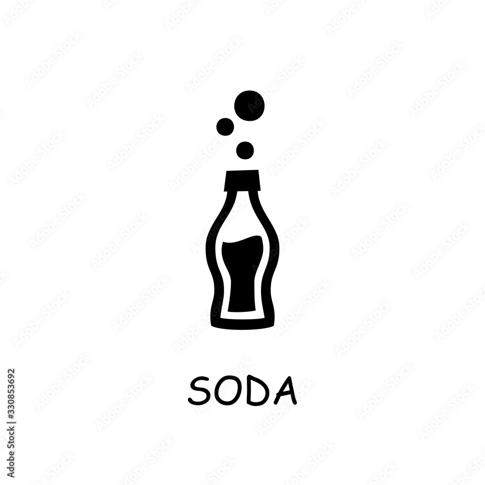 Bottle soda flat vector icon Bottle soda flat vector icon