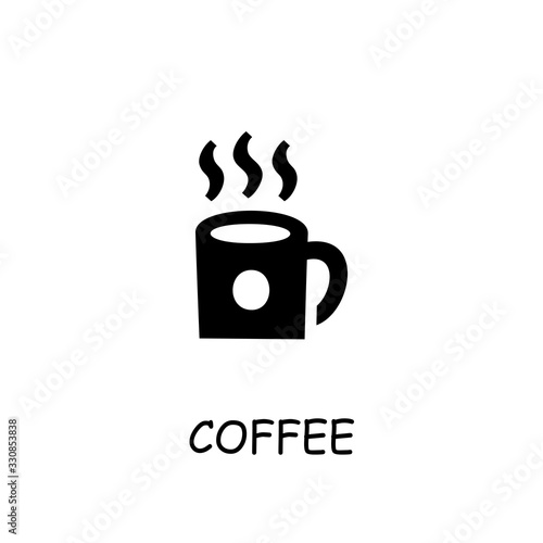 Coffee flat vector icon