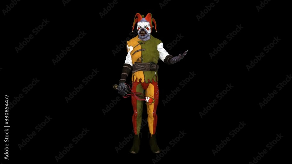 Jester Monster, on a transparent Background Jester Monster, on a transparent Background