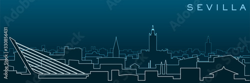 Seville Multiple Lines Skyline and Landmarks