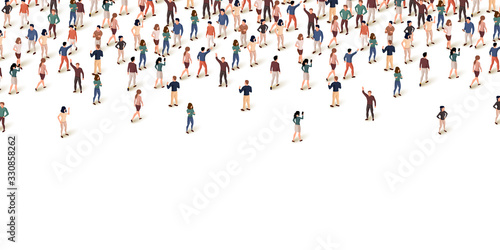 Large group of people on white background. People communication concept.