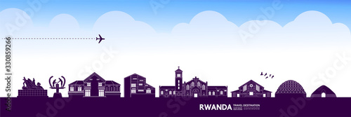 Rwanda travel destination grand vector illustration.  photo