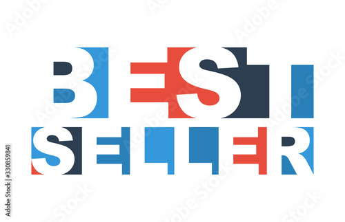 colorful vector illustration banner best seller