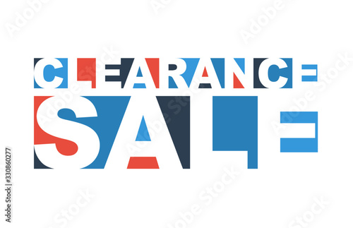 colorful vector illustration banner clearance sale