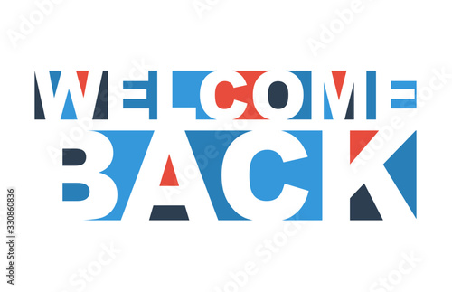colorful vector illustration banner welcome back