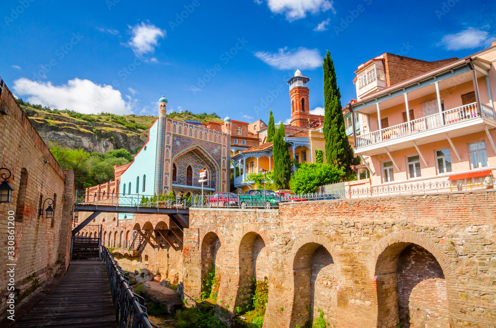 Historical center of old Tbilisi, sulphur baths and Juma mosque, Georgia