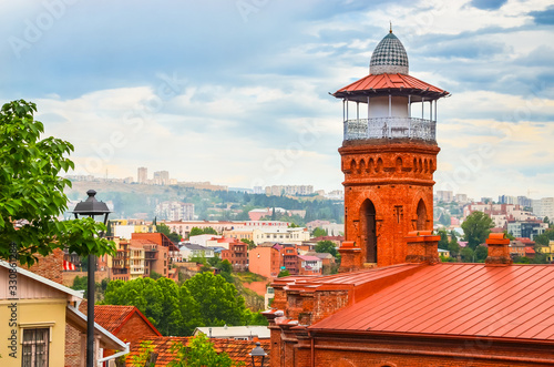 Historical center of old Tbilisi and Juma mosque, Georgia photo