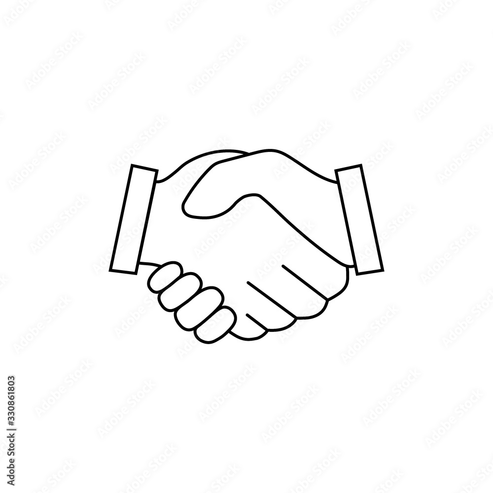 black icon handshake. background for business and finance