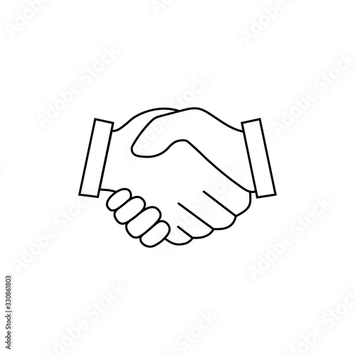black icon handshake. background for business and finance
