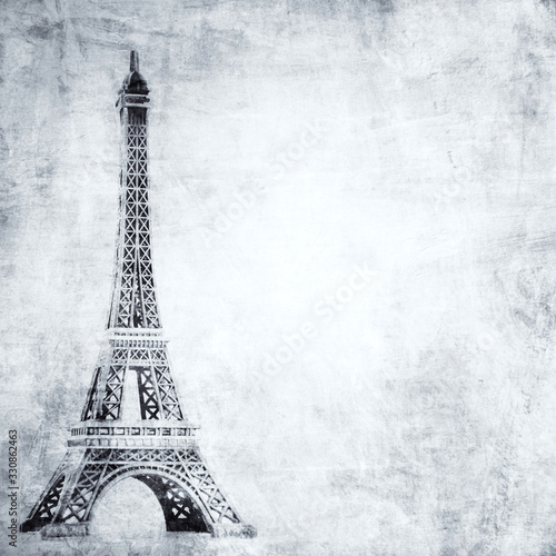 Eiffel tower on grunge background © nata777_7