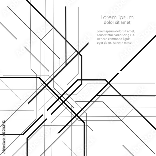 Abstract geometric overlapping lines background