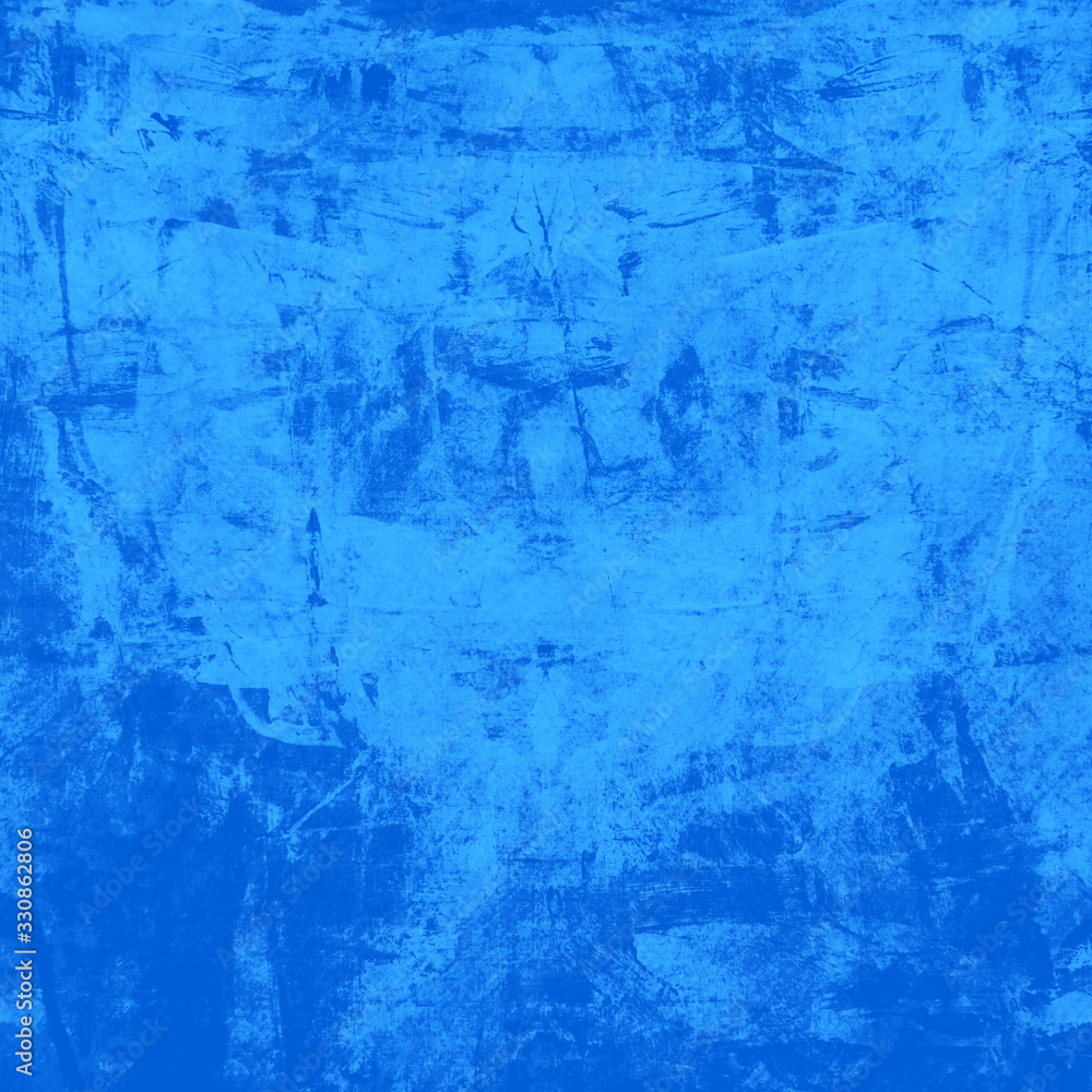 Obraz premium Grunge blue wall background or texture