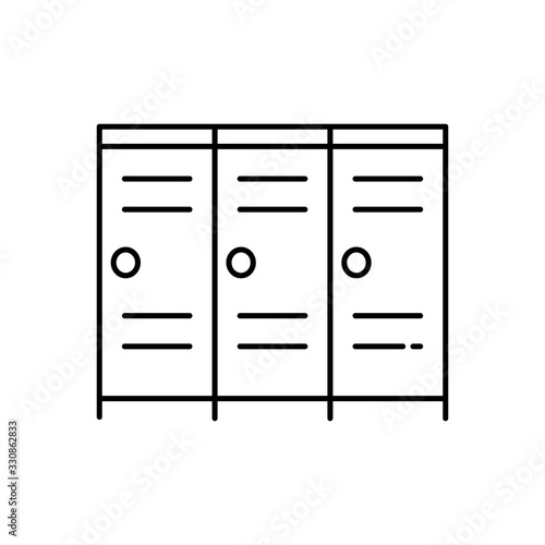 Lockers icon. Simple line, outline vector elements of basketball for ui and ux, website or mobile application