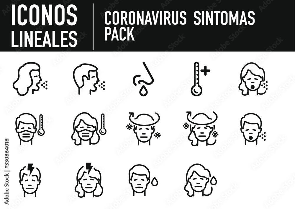 iconos sintomas coronavirus