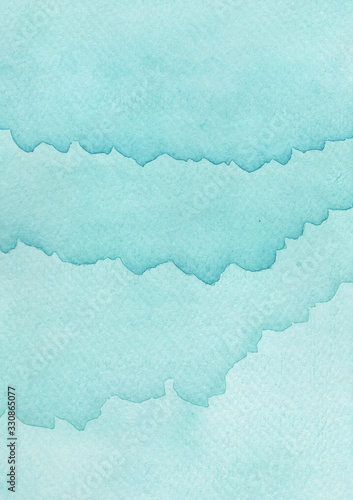 Abstract blue wave watercolor on white background. Texture watercolor paper illustration. Element of wallpaper and pattern. photo