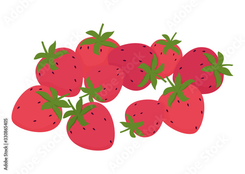 Fresh strawberries, berries, natural product
