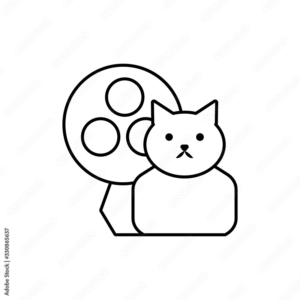 Cat, lamp icon. Simple line, outline vector elements of veterinary icons for ui and ux, website or mobile application Cat, lamp icon. Simple line, outline vector elements of veterinary icons for ui and ux, website or mobile application