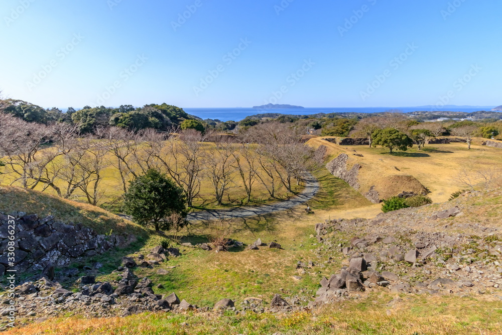 Obraz premium 名護屋城跡 佐賀県唐津市 Nagoya Castle Ruins Saga Karatsu city