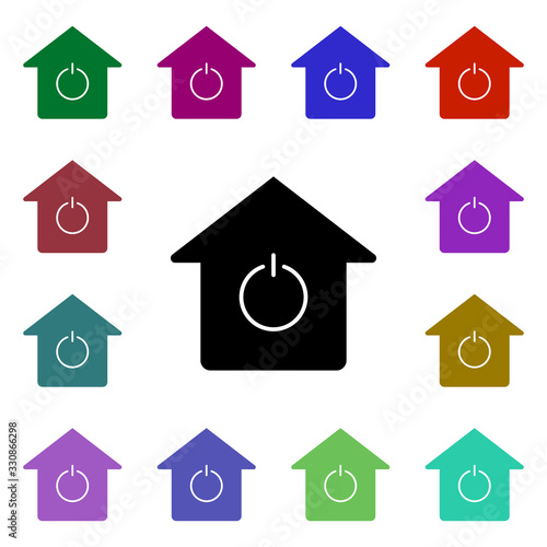 Home, switch multi color style icon. Simple glyph, flat vector of ecology icons for ui and ux, website or mobile application