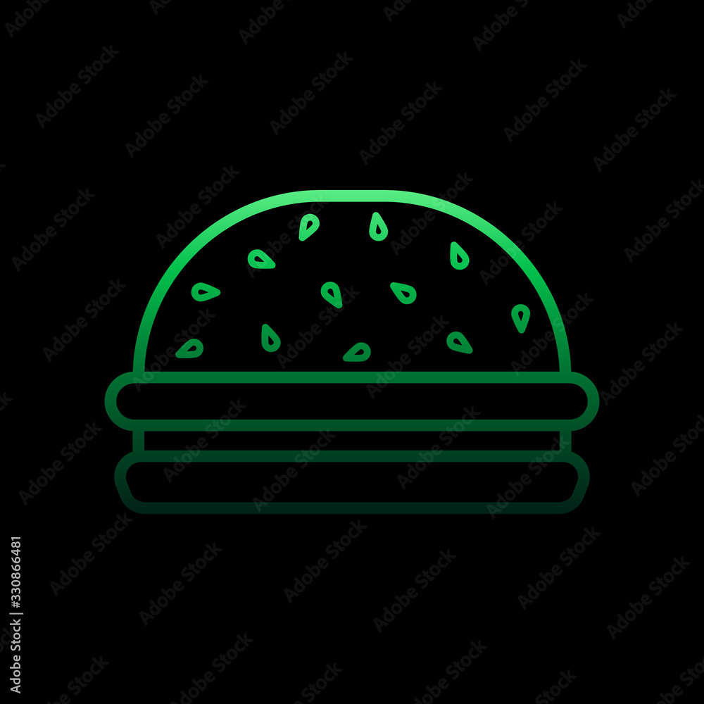 Burger nolan icon. Simple thin line, outline vector of fast food icons for ui and ux, website or mobile application Burger nolan icon. Simple thin line, outline vector of fast food icons for ui and ux, website or mobile application