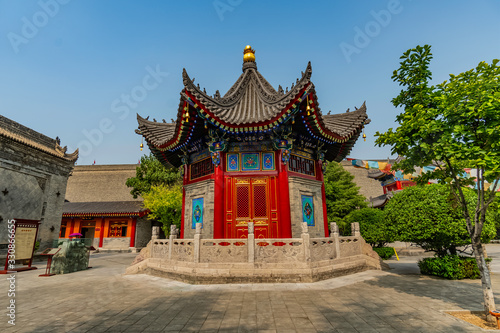 Small red pagodd in Guang Lama Temple (also Tibetan Guang Ren Si). Inside citadel area of Xi'an ancient city, Shaanxi Province, China © videobuzzing