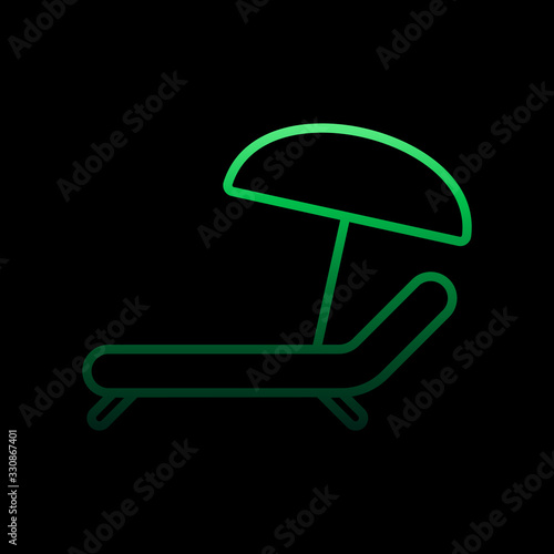 Chaise-longue nolan icon. Simple thin line, outline vector of hotel icons for ui and ux, website or mobile application