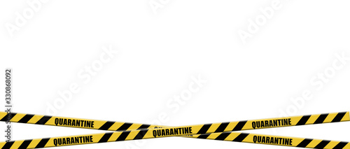 Wallpaper Mural Warning coronavirus quarantine yellow and black stripes tape on white background,  tapes hazard quarantine, coronavirus caution and warning tape, covid-19, coronavirus quarantine sign, 3d illustration Torontodigital.ca