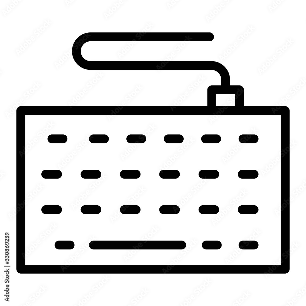 Computer keyboard icon. Laptop keypad sign. PC peripheral illustration for perfect web and mobile UI design. Computer keyboard icon. Laptop keypad sign. PC peripheral illustration for perfect web and mobile UI design.