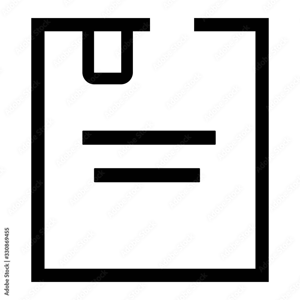 Note page icon. Memo sign.