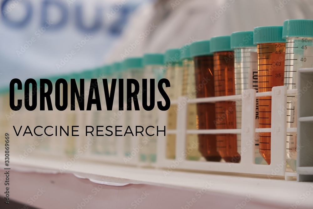 New coronavirus 2019-nCoV from China. The disease is from the Chinese city of Wuhan. Fight against a new terrible disease. Development Vaccine. Research Vaccine.