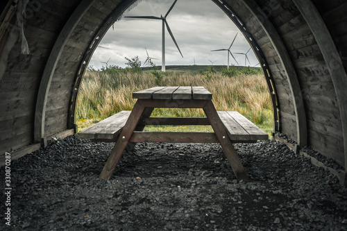 Whitelee Wind Farm is a windfarm on the Eaglesham moor in Scotland, with 215 Siemens and Alstom wind turbines and a total capacity of 539 megawatts (MW). Renewable energy.