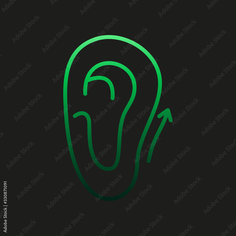 Ear, plastic surgery nolan icon. Simple thin line, outline vector of plastic surgery icons for ui and ux, website or mobile application Ear, plastic surgery nolan icon. Simple thin line, outline vector of plastic surgery icons for ui and ux, website or mobile application