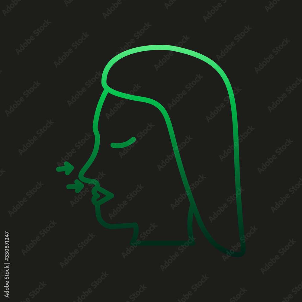 Nose, plastic surgery nolan icon. Simple thin line, outline vector of plastic surgery icons for ui and ux, website or mobile application Nose, plastic surgery nolan icon. Simple thin line, outline vector of plastic surgery icons for ui and ux, website or mobile application