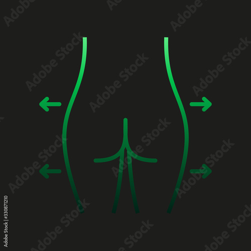 Butt, plastic surgery nolan icon. Simple thin line, outline vector of plastic surgery icons for ui and ux, website or mobile application